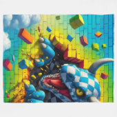 Fantasy Creature Fleece Deken (Voorkant (Horizontaal))
