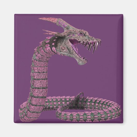 Fantasy Creature Pink Paars Magneet (Voorkant)