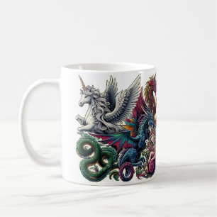 Fantasy Creatures Sticker Koffiemok