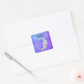  Fantasy Crescent Moon Bright Decoration Sky Vierkante Sticker (Envelop)