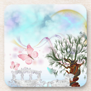 Fantasy Crystal Horse Carriage Bier Onderzetter