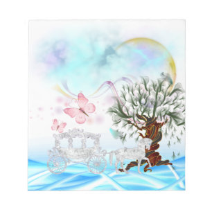 Fantasy Crystal Horse Carriage Notitieblok