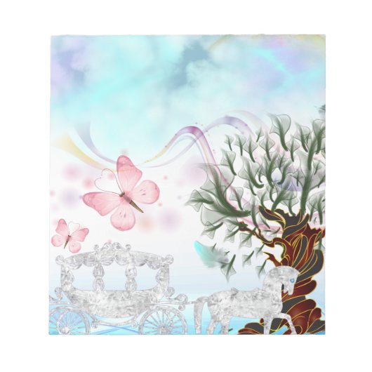 Fantasy Crystal Horse Carriage Notitieblok (Voorkant)