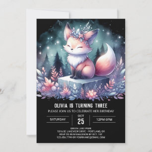Fantasy Custom Fox Verjaardag digitaal Kaart