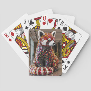 Fantasy Cute Art Deco Panda Pokerkaarten