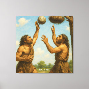 Fantasy Cute Basketbal Prehistorische Finale Canvas Afdruk