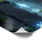 Fantasy Cute Clockwork Raven Cathedral Perfect Poster (Hoek)