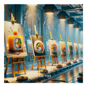 Fantasy Cute Fantasy Sushi Kunst Perfect Poster