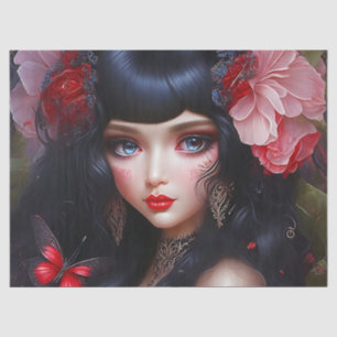 Fantasy Cute Flower Fairy Princess Decoupage Tissuepapier