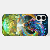 Fantasy Cute Groene Draken Ei Case-Mate iPhone Case (Achterkant (horizontaal))