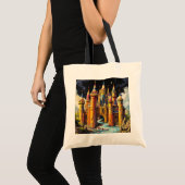 Fantasy Cute Kasteel Van Potloden Tote Bag (Voorkant (product))
