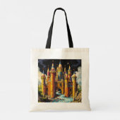Fantasy Cute Kasteel Van Potloden Tote Bag (Achterkant)