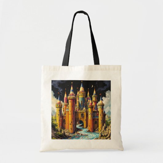 Fantasy Cute Kasteel Van Potloden Tote Bag (Voorkant)