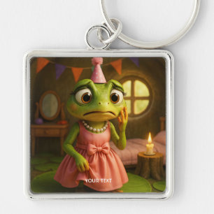 Fantasy Cute Kikker Meisje Feest Sleutelhanger