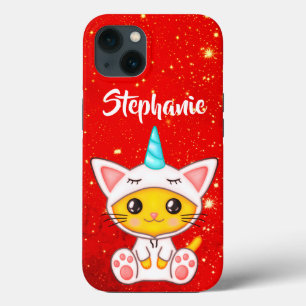 Fantasy Cute Kittycorn iPhone 13 Hoesje