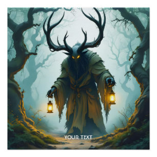 Fantasy Cute Kolossale Schaduwrijke Behemoth Perfect Poster