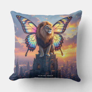 Fantasy Cute Leeuw Vlindervleugels Kussen