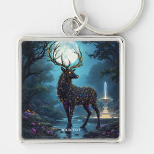 Fantasy Cute Maan Hert Nacht Sleutelhanger