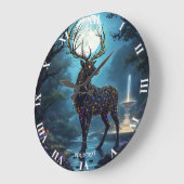 Fantasy Cute Moon Deer Night Grote Klok (Hoek)
