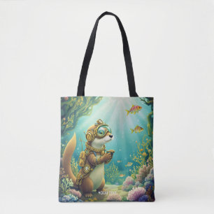 Fantasy Cute Otter Steampunk Pak Draagtas