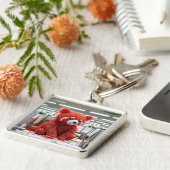 Fantasy Cute Paper Clip Bear Sleutelhanger (Zijkant)