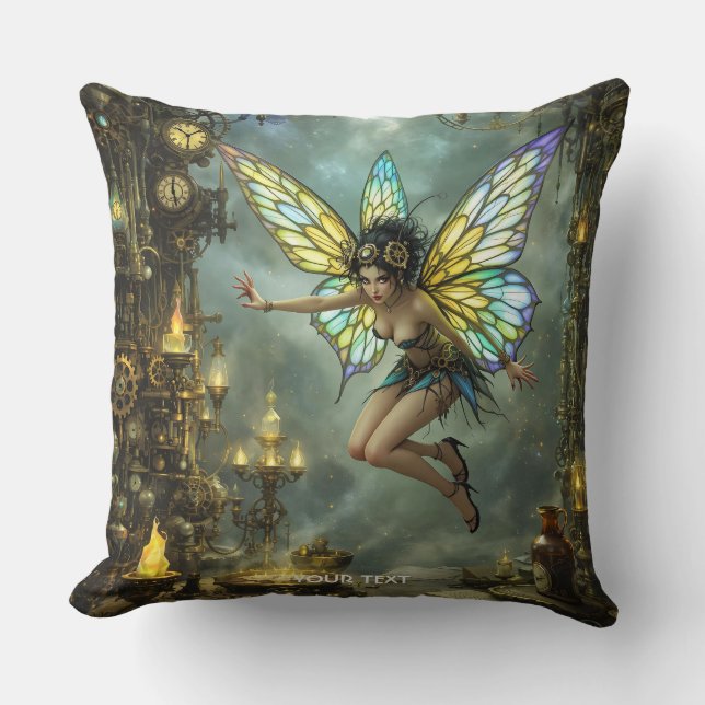 Fantasy Cute Pixie Vlindervleugels Kussen (Voorkant)