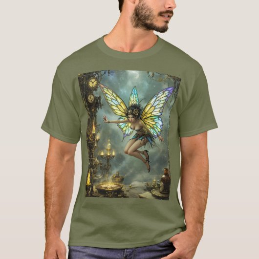 Fantasy Cute Pixie Vlindervleugels T-shirt (Voorkant)