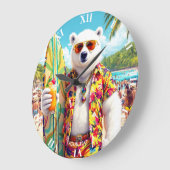 Fantasy Cute Polar Bear Beach Grote Klok (Hoek)