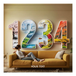 Fantasy Cute Seizoen Vier Nummers Perfect Poster