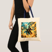 Fantasy Cute Steampunk Time Wizard Tote Bag (Voorkant (product))