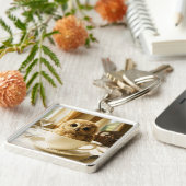 Fantasy Cute Tea Owl Baby Sleutelhanger (Zijkant)