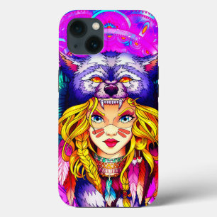 Fantasy Cute Warrior Girl iPhone 13 Hoesje