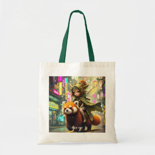 Fantasy Cute Wilde Panda Rit Tote Bag