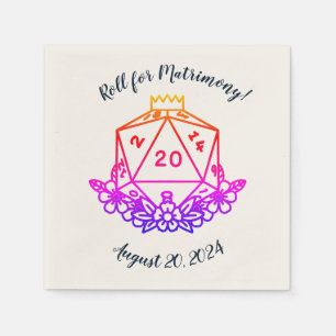 Fantasy D & D bruiloft / vrijgezellenfeest Servet