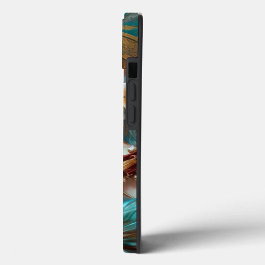 Fantasy dame met luit & vlinder vogel Case-Mate iPhone case (Achterkant / Links)