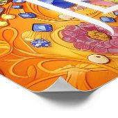 Fantasy Damesportret Kunstprint Vlinderhoed Poster (Hoek)