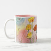 Fantasy Dandelion Waterverf Design Coffee Mok (Links)