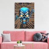 Fantasy Design | Crypto Btc | Motivation | Blue Canvas Afdruk (Insitu (Woonkamer))