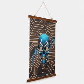 Fantasy Design | Crypto Btc | Motivation | Blue Hangend Wandkleed (Gebogen)