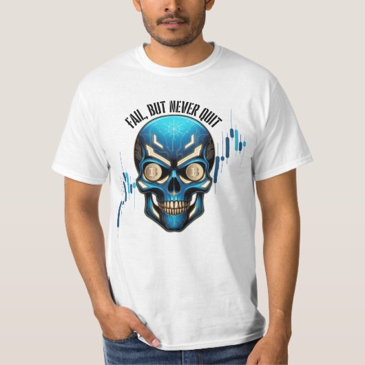 Fantasy Design | Crypto Btc | Motivation | Blue T-shirt (Voorkant)
