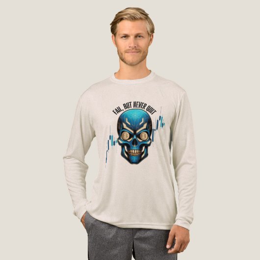 Fantasy Design | Crypto Btc | Motivation | Blue Tri-Blend Shirt (Voorkant)