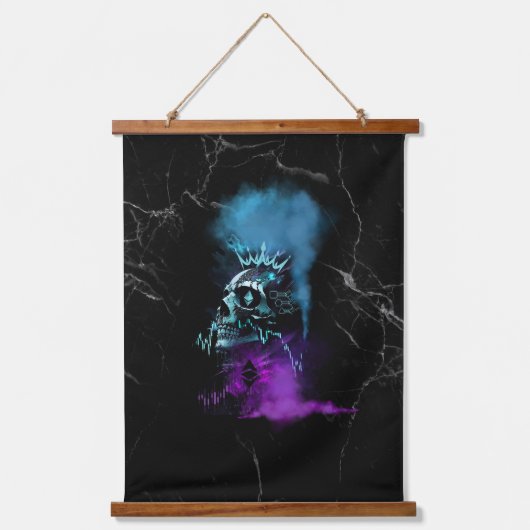 Fantasy Design | Cryptocurrency | Ethereum Marble Hangend Wandkleed (Voorkant)