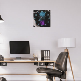 Fantasy Design | Cryptocurrency | Ethereum Marble  Vierkante Klok