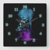 Fantasy Design | Cryptocurrency | Ethereum Vierkante Klok (Voorkant)