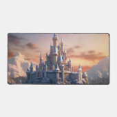Fantasy digitaal kasteel in de bergen bureaumat (Voorkant)