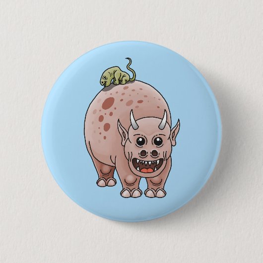 Fantasy dinosauriërs ronde button 5,7 cm (Voorkant)