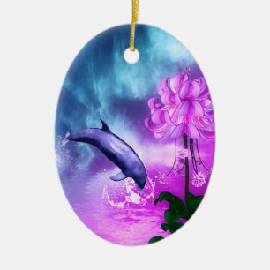 Fantasy Dolphin Keramisch Ornament