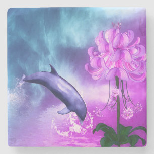 Fantasy Dolphin Stenen Onderzetter