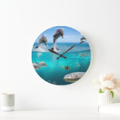 Fantasy Dolphins Wall Clock Grote Klok (Huis)