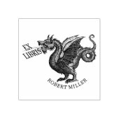 Fantasy Draak Ex Libris Bibliotheekboek Rubberstempel (Afrduk)